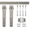 Quiet Glide Soft Close 60" Satin Nickel Wedge Mini Single Barn Door Hardware NT.1310.02.SN-60-SC - alternate 1